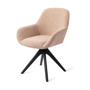Jesper Home Kushi eetkamerstoel Flax Relax revolve oak black