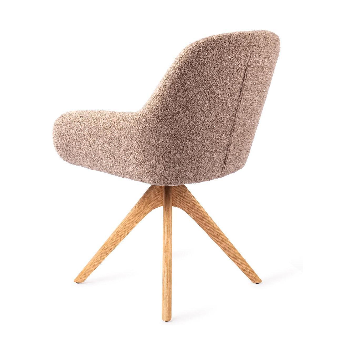 Jesper Home Kushi eetkamerstoel Flax Relax revolve oak natural