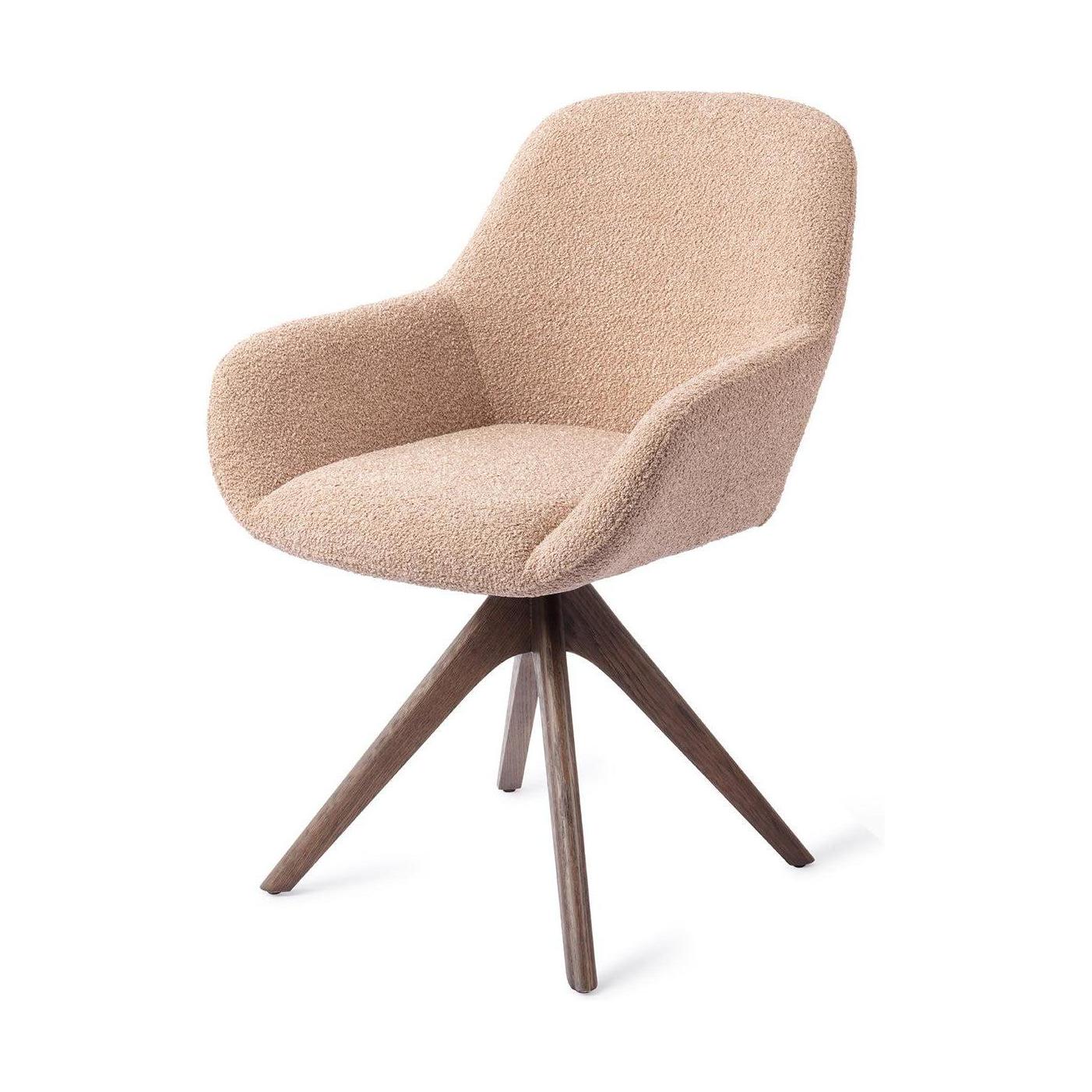 Jesper Home Kushi eetkamerstoel Flax Relax revolve oak walnut