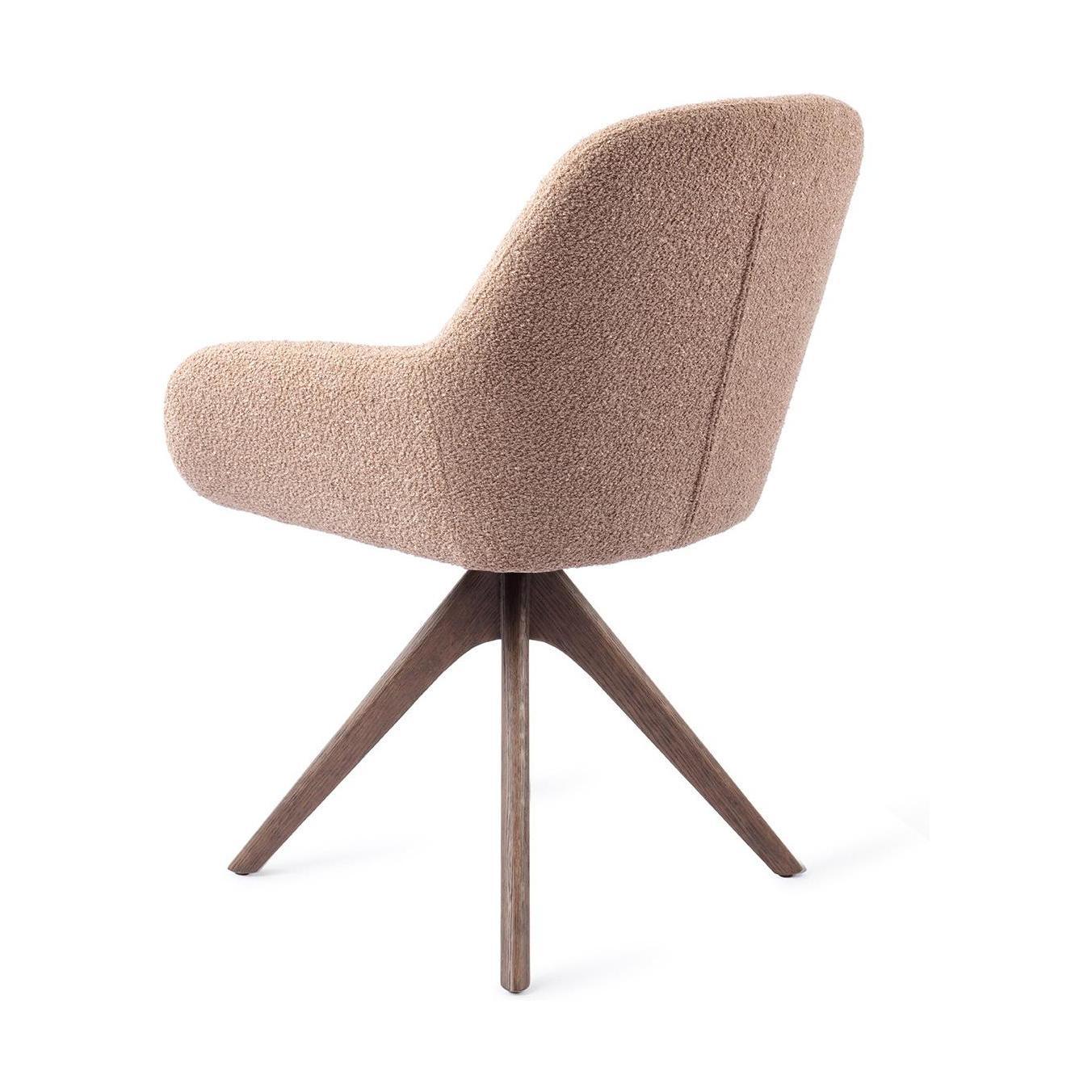 Jesper Home Kushi eetkamerstoel Flax Relax revolve oak walnut