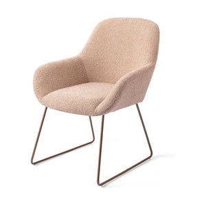 Jesper Home Kushi eetkamerstoel Flax Relax slide rose