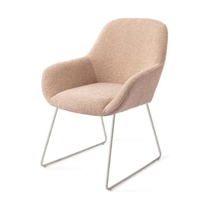Jesper Home Kushi eetkamerstoel Flax Relax slide steel