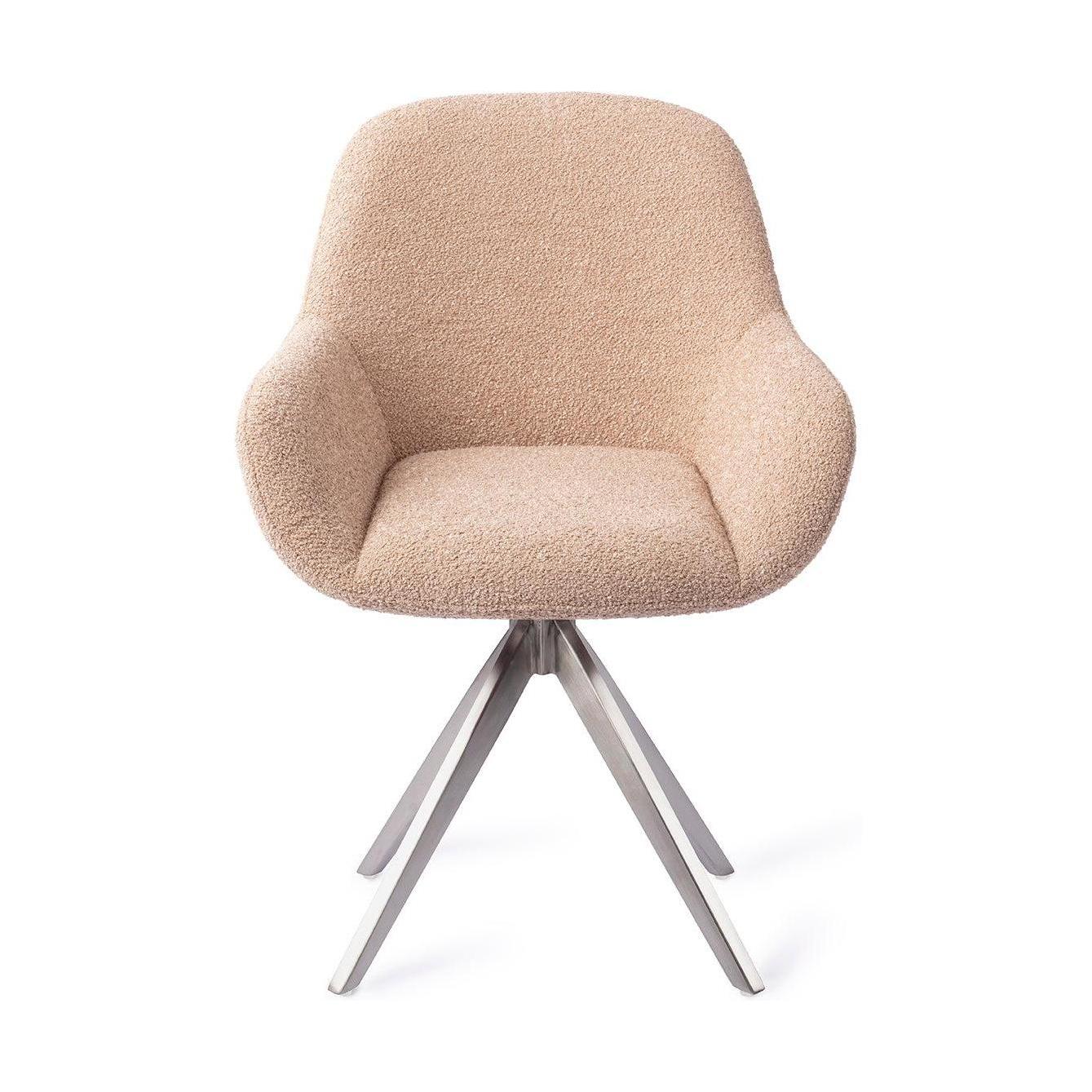Jesper Home Kushi eetkamerstoel Flax Relax turn steel