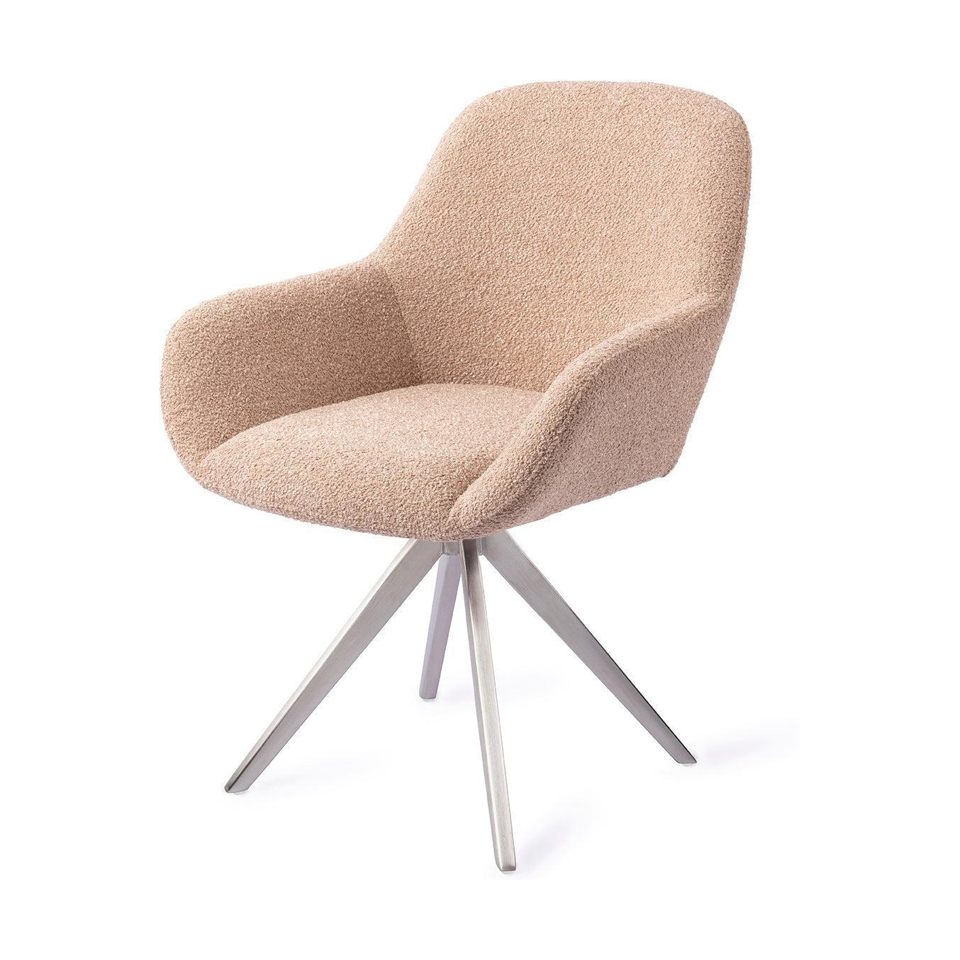 Jesper Home Kushi eetkamerstoel Flax Relax turn steel