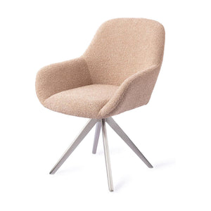 Jesper Home Kushi eetkamerstoel Flax Relax turn steel