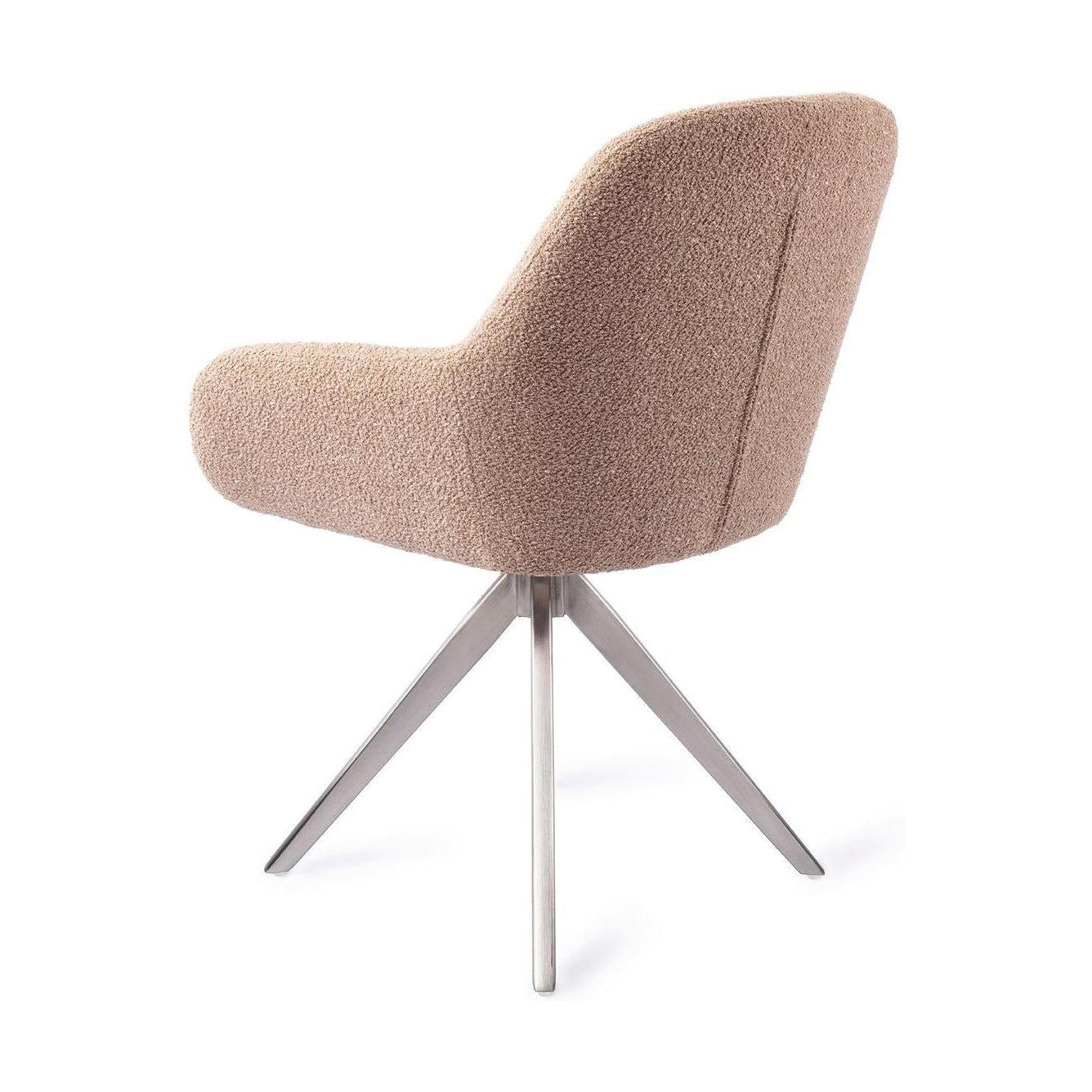 Jesper Home Kushi eetkamerstoel Flax Relax turn steel
