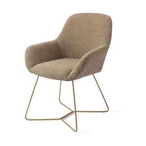 Jesper Home Kushi eetkamerstoel Moss Meadow beehive gold