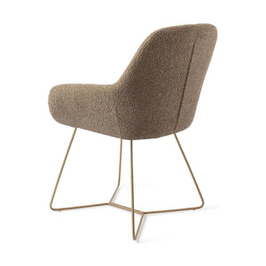 Jesper Home Kushi eetkamerstoel Moss Meadow beehive gold