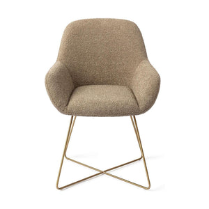 Jesper Home Kushi eetkamerstoel Moss Meadow cross gold