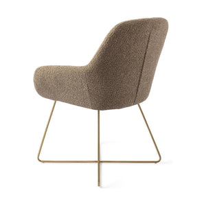 Jesper Home Kushi eetkamerstoel Moss Meadow cross gold