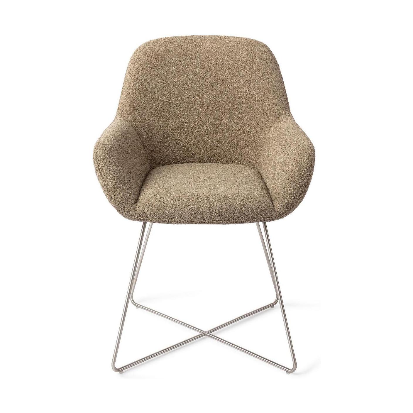 Jesper Home Kushi eetkamerstoel Moss Meadow cross steel