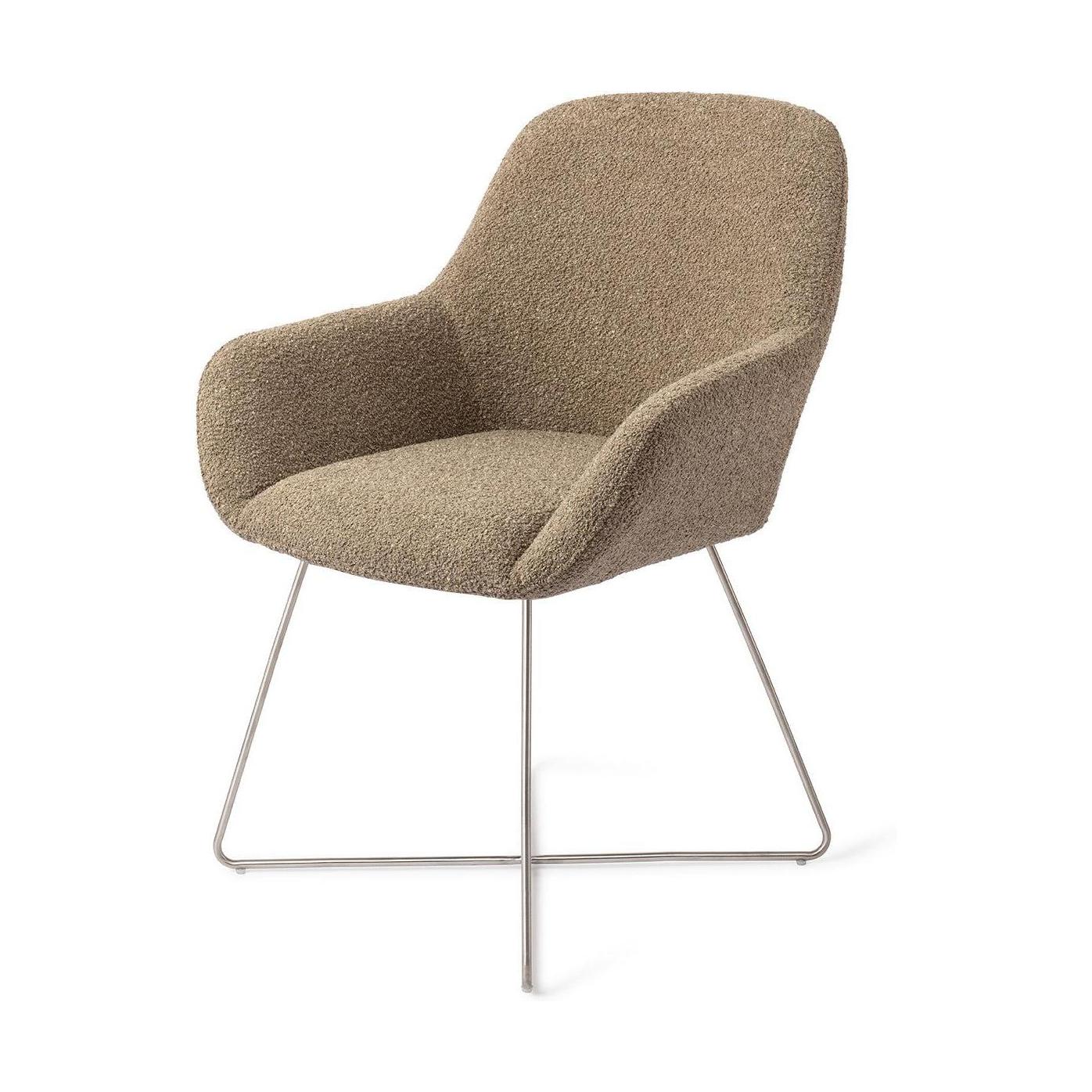 Jesper Home Kushi eetkamerstoel Moss Meadow cross steel