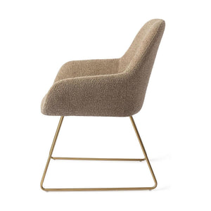 Jesper Home Kushi eetkamerstoel Moss Meadow slide gold