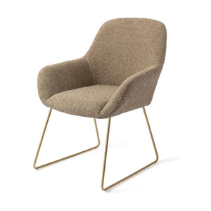 Jesper Home Kushi eetkamerstoel Moss Meadow slide gold