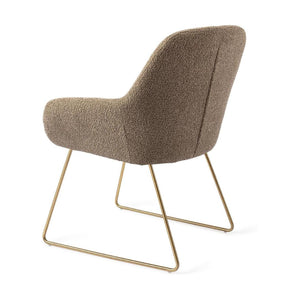 Jesper Home Kushi eetkamerstoel Moss Meadow slide gold