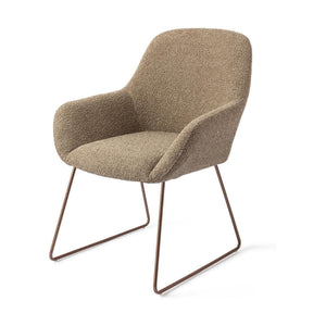 Jesper Home Kushi eetkamerstoel Moss Meadow slide rose