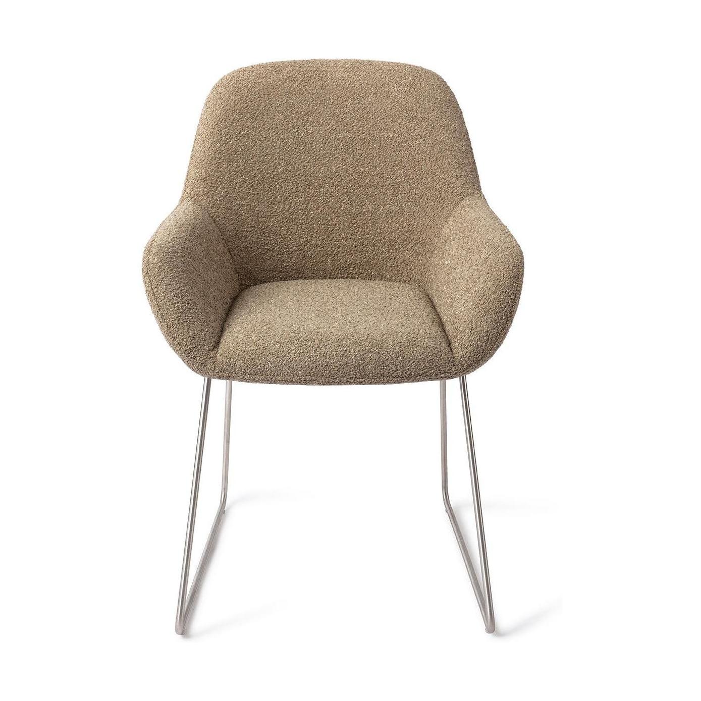 Jesper Home Kushi eetkamerstoel Moss Meadow slide steel