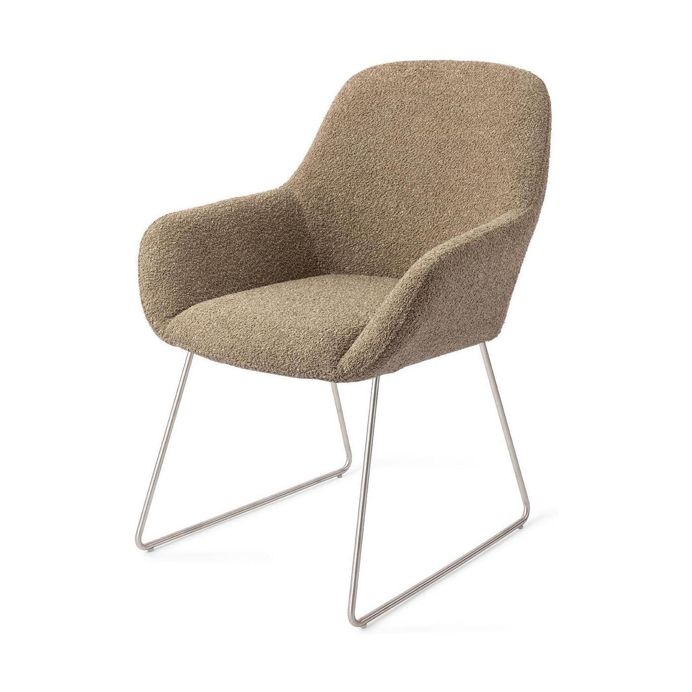 Jesper Home Kushi eetkamerstoel Moss Meadow slide steel