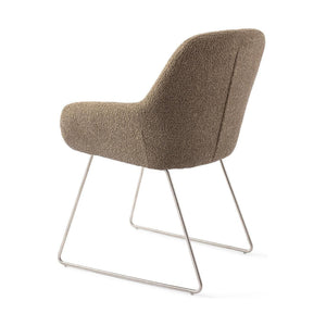 Jesper Home Kushi eetkamerstoel Moss Meadow slide steel