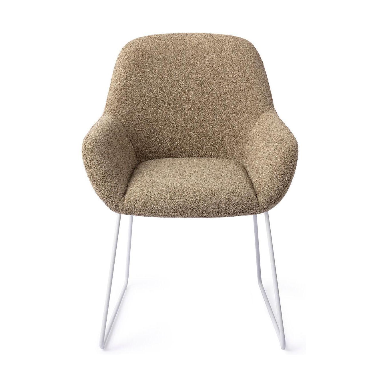 Jesper Home Kushi eetkamerstoel Moss Meadow slide white