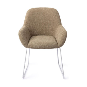 Jesper Home Kushi eetkamerstoel Moss Meadow slide white