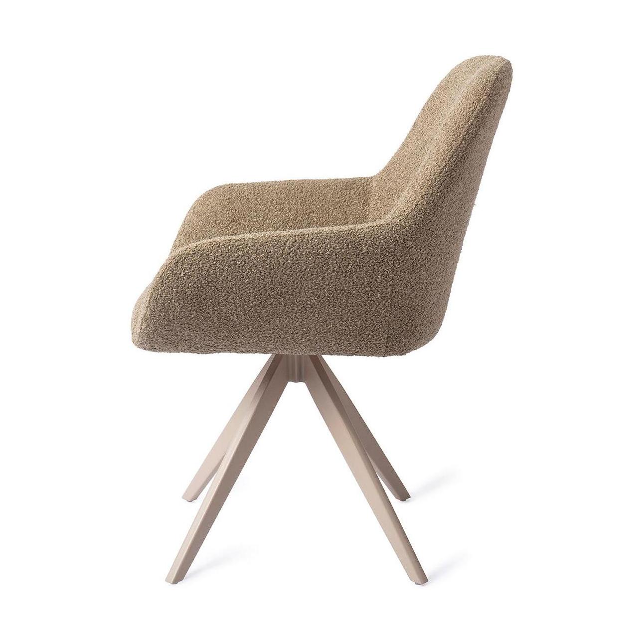 Jesper Home Kushi eetkamerstoel Moss Meadow turn beige