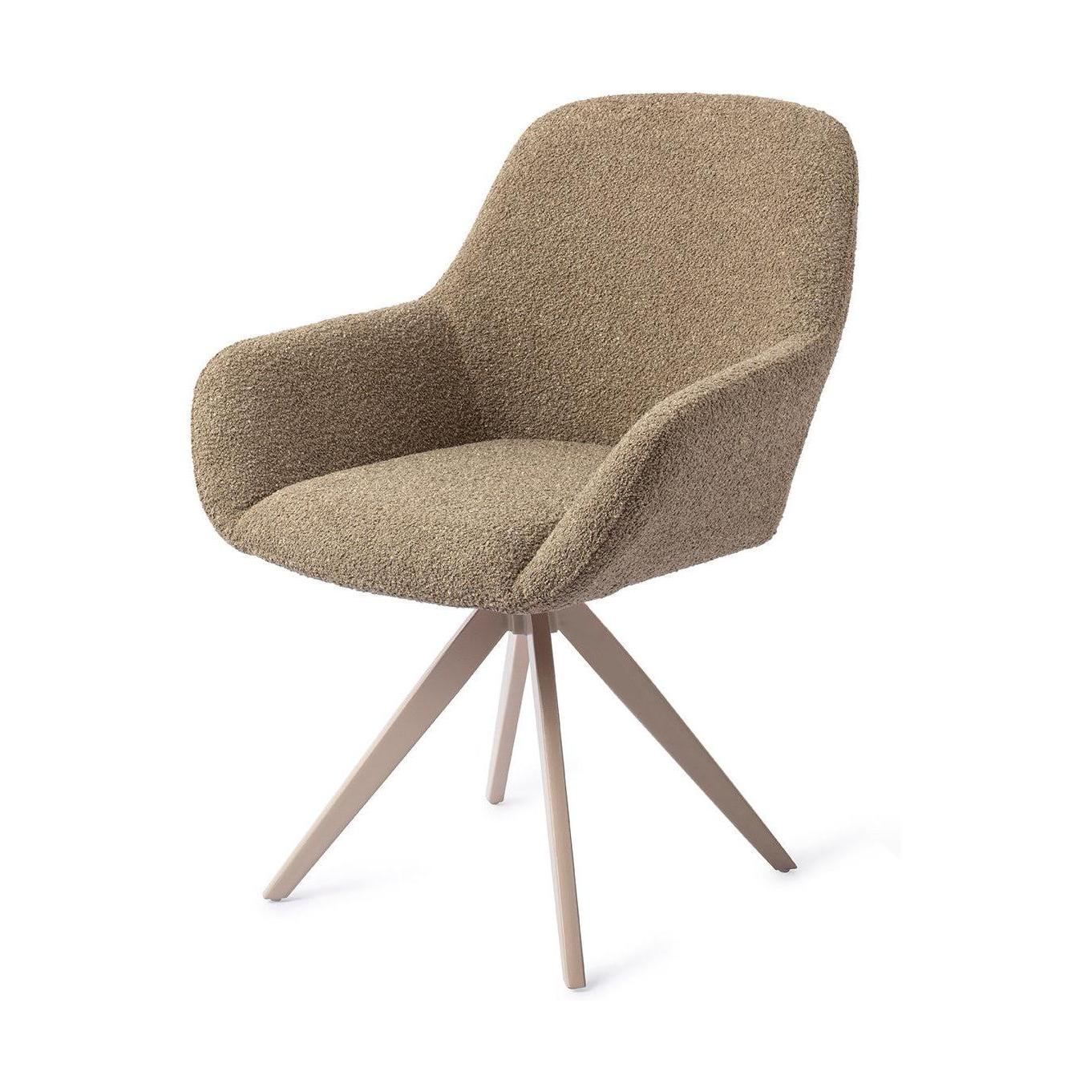 Jesper Home Kushi eetkamerstoel Moss Meadow turn beige