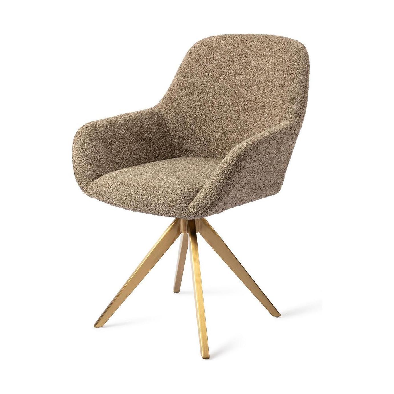 Jesper Home Kushi eetkamerstoel Moss Meadow turn gold