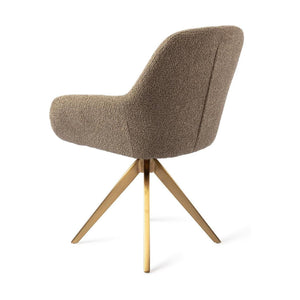 Jesper Home Kushi eetkamerstoel Moss Meadow turn gold