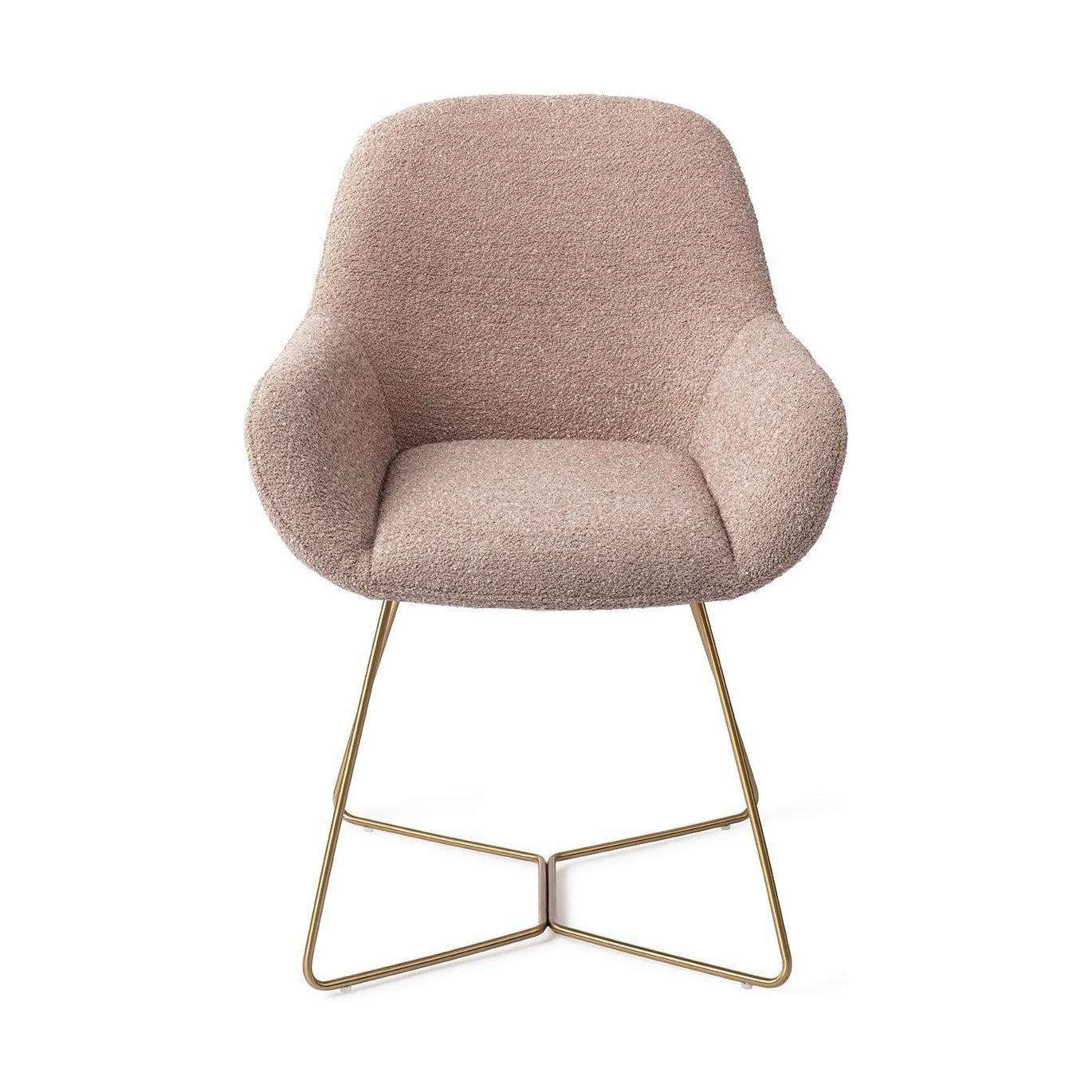Jesper Home Kushi eetkamerstoel Stone Haze beehive gold