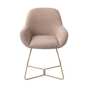 Jesper Home Kushi eetkamerstoel Stone Haze beehive gold