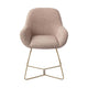 Jesper Home Kushi eetkamerstoel Stone Haze beehive gold