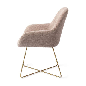 Jesper Home Kushi eetkamerstoel Stone Haze cross gold