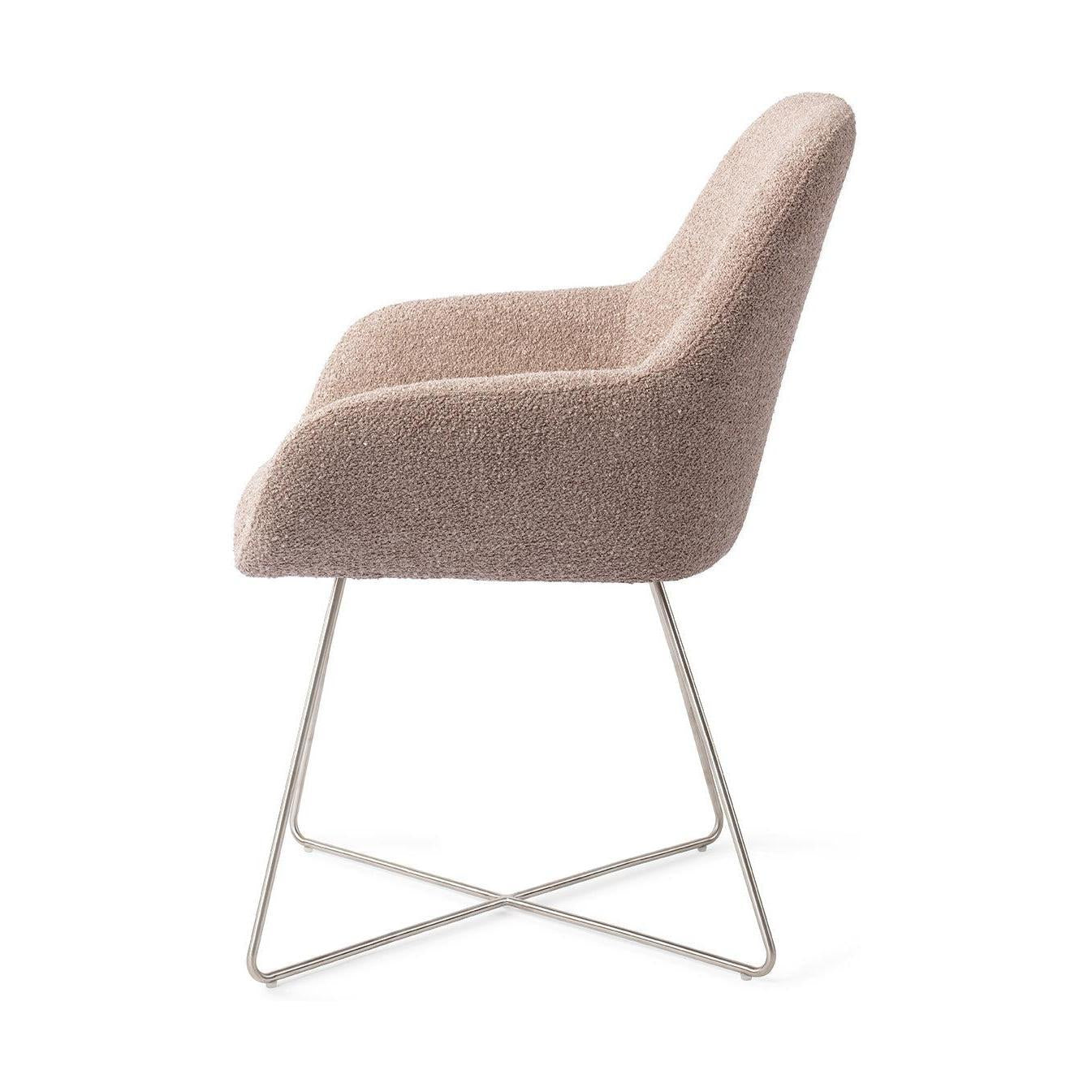 Jesper Home Kushi eetkamerstoel Stone Haze cross steel