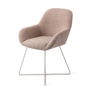 Jesper Home Kushi eetkamerstoel Stone Haze cross steel