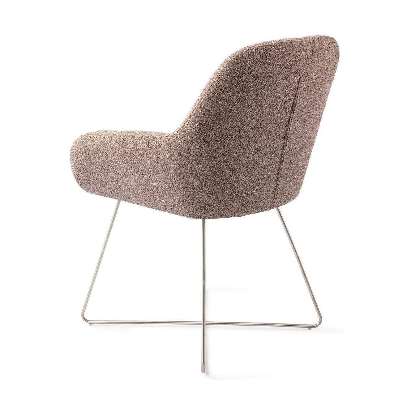 Jesper Home Kushi eetkamerstoel Stone Haze cross steel