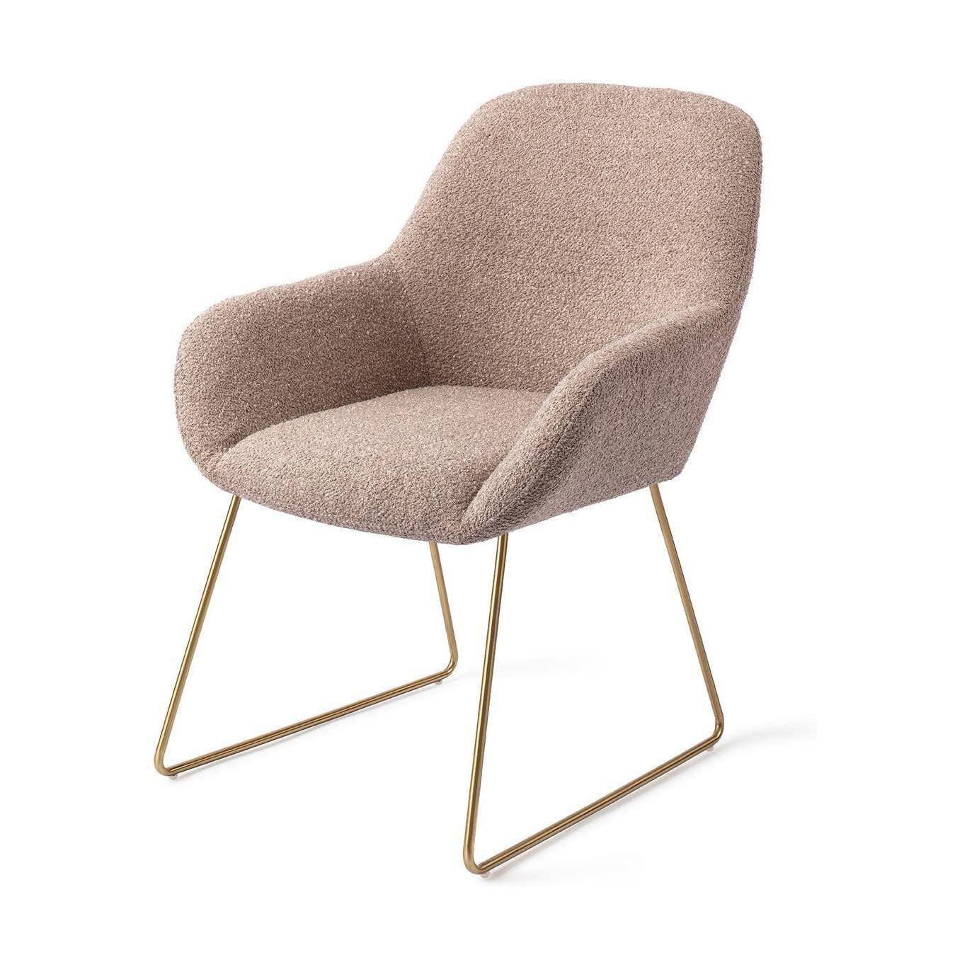 Jesper Home Kushi eetkamerstoel Stone Haze slide gold
