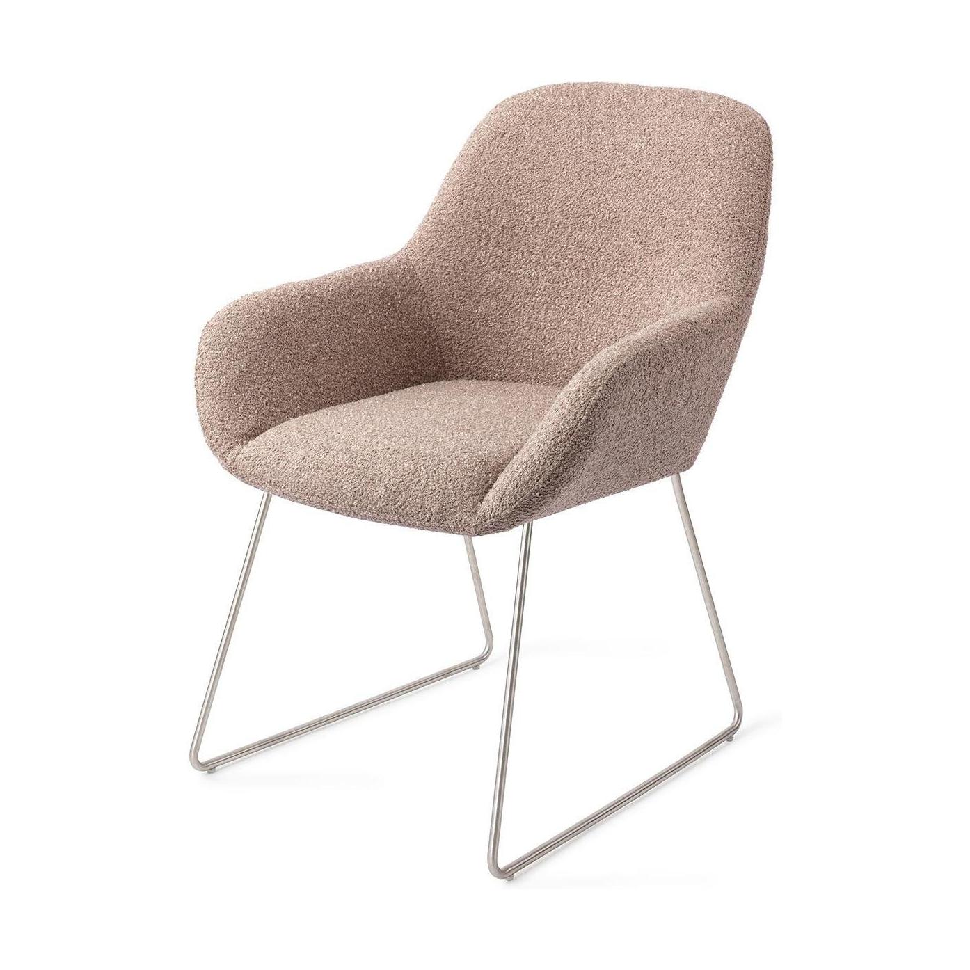 Jesper Home Kushi eetkamerstoel Stone Haze slide steel