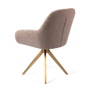 Jesper Home Kushi eetkamerstoel Stone Haze turn gold