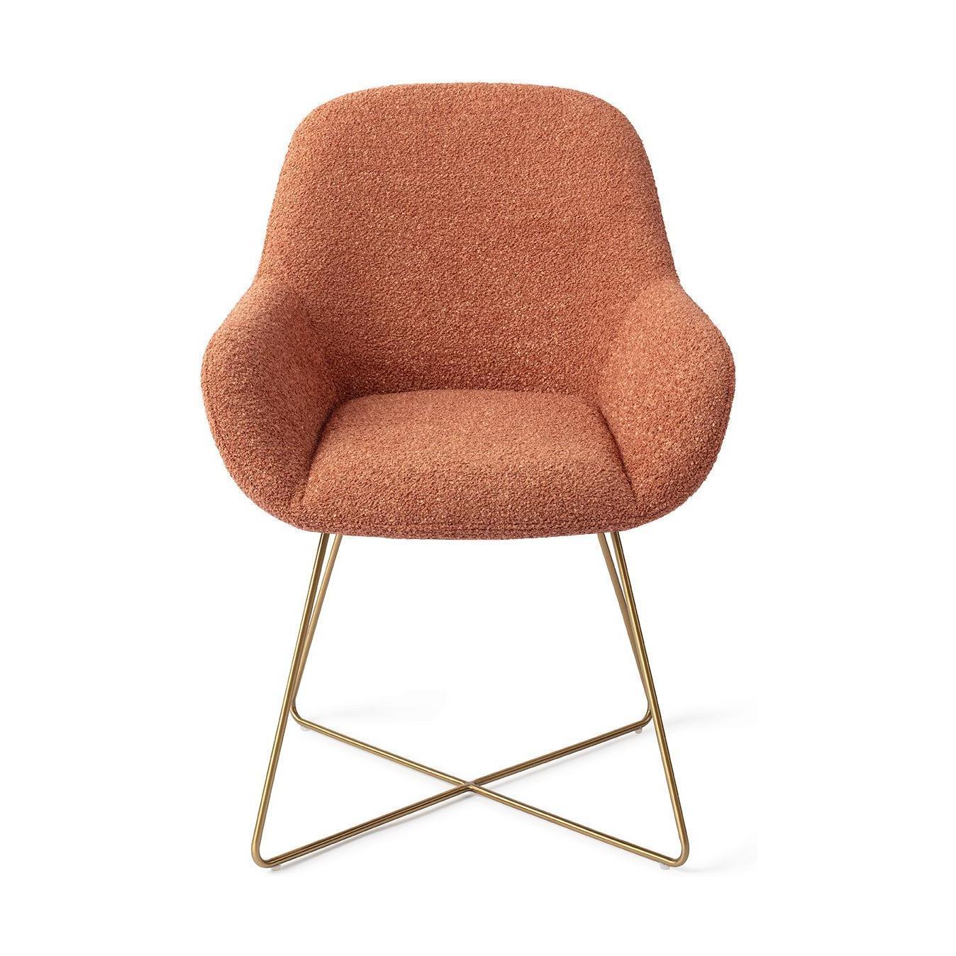 Jesper Home Kushi eetkamerstoel Amber Autumn cross gold