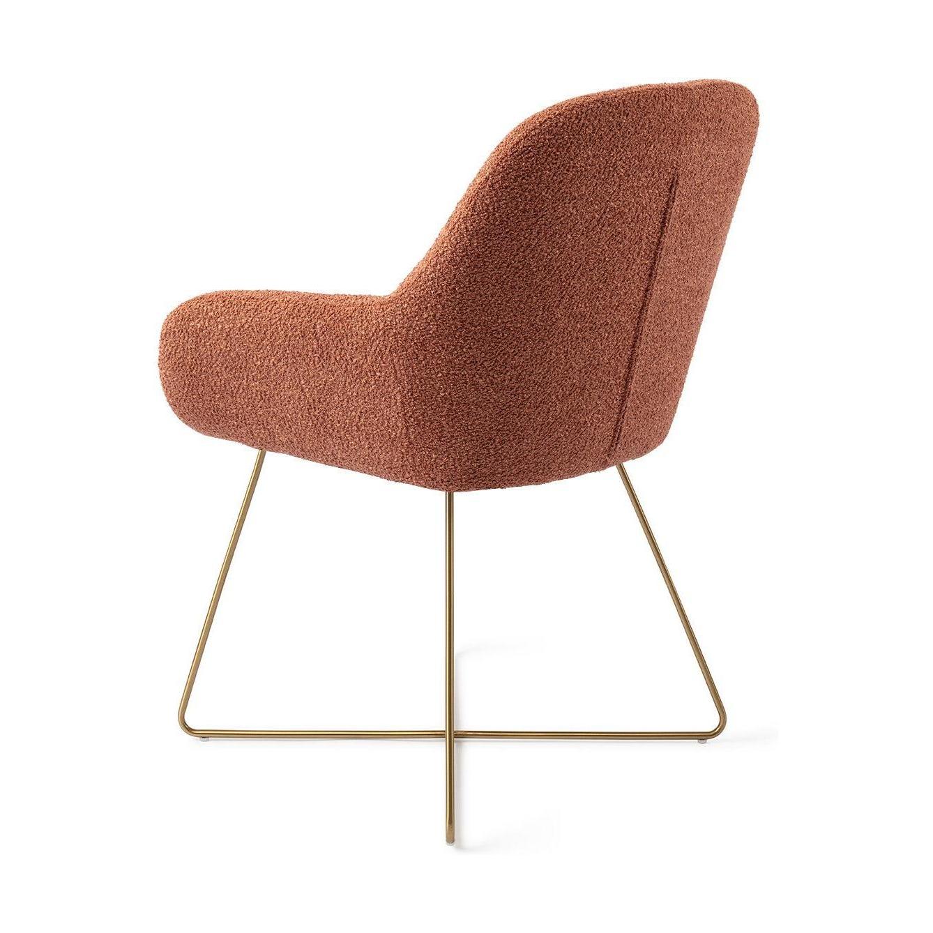 Jesper Home Kushi eetkamerstoel Amber Autumn cross gold