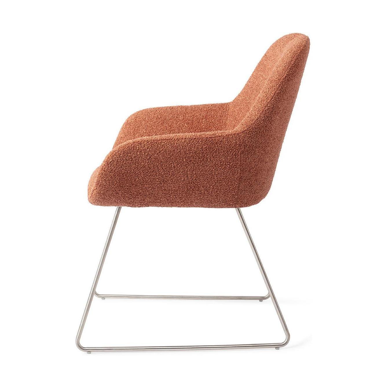 Jesper Home Kushi eetkamerstoel Amber Autumn slide steel