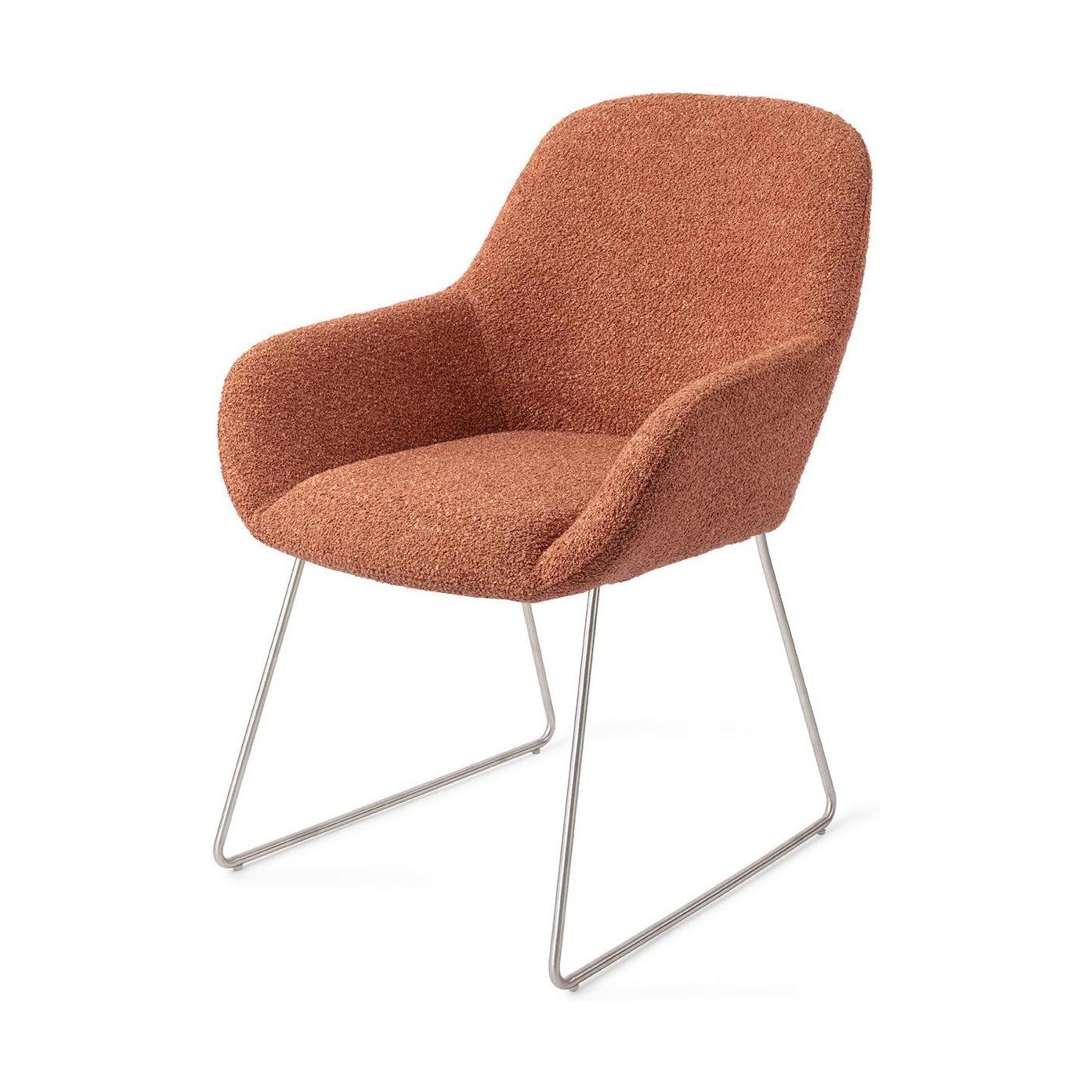 Jesper Home Kushi eetkamerstoel Amber Autumn slide steel