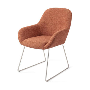Jesper Home Kushi eetkamerstoel Amber Autumn slide steel