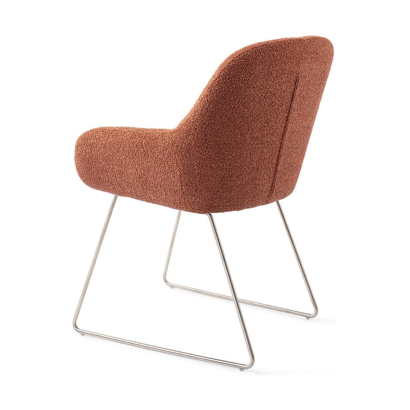 Jesper Home Kushi eetkamerstoel Amber Autumn slide steel