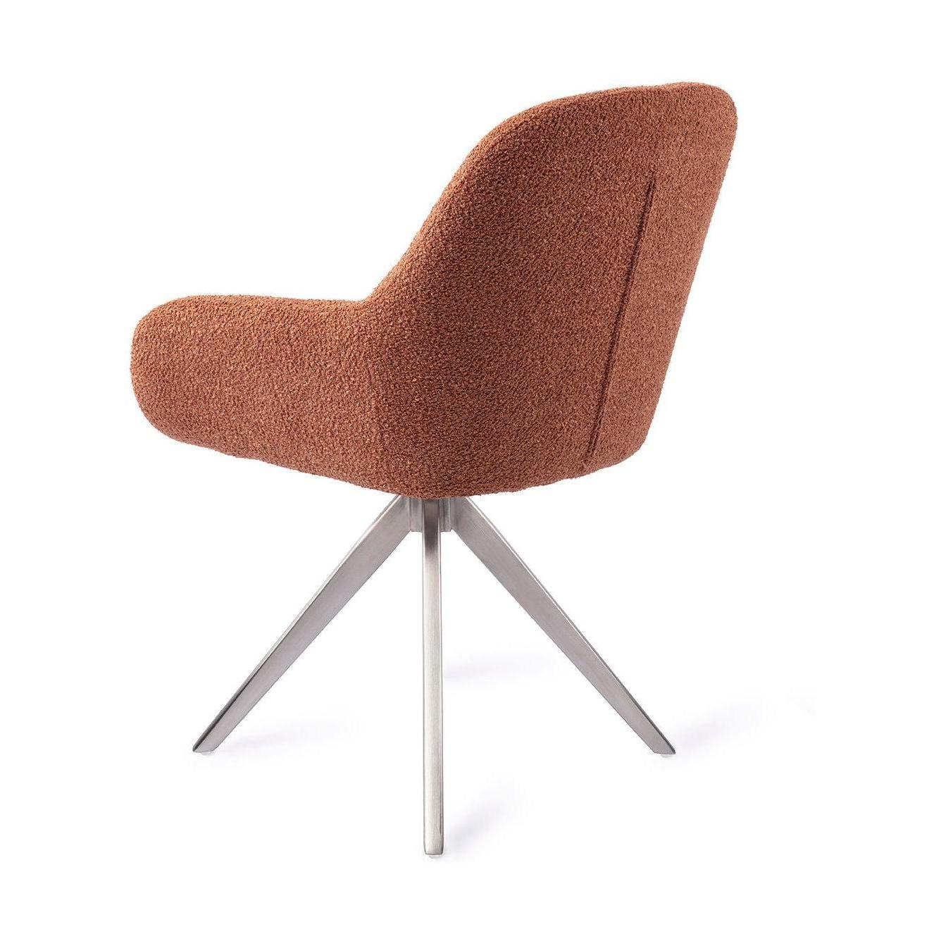 Jesper Home Kushi eetkamerstoel Amber Autumn turn steel