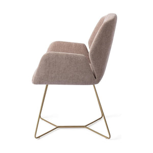 Jesper Home Myoko eetkamerstoel Greystones beehive gold