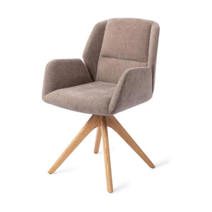 Jesper Home Myoko eetkamerstoel Greystones revolve oak natural