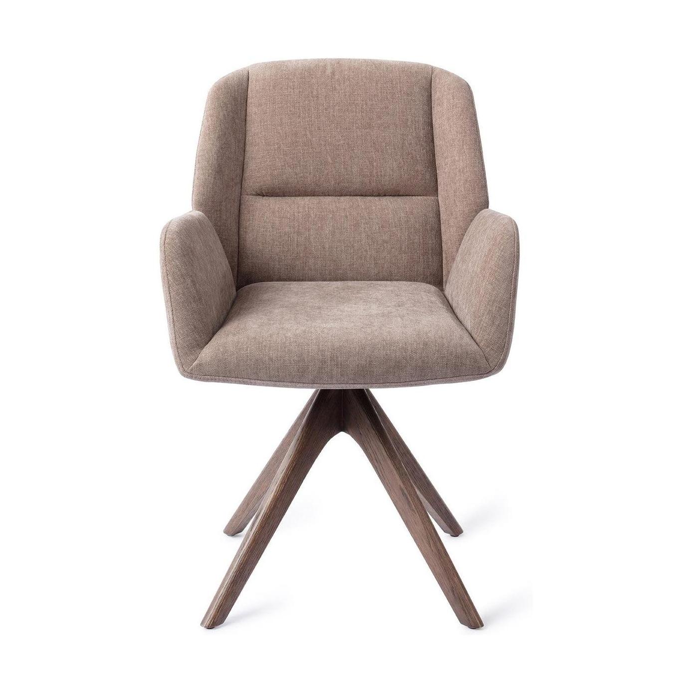 Jesper Home Myoko eetkamerstoel Greystones revolve oak walnut