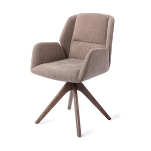 Jesper Home Myoko eetkamerstoel Greystones revolve oak walnut
